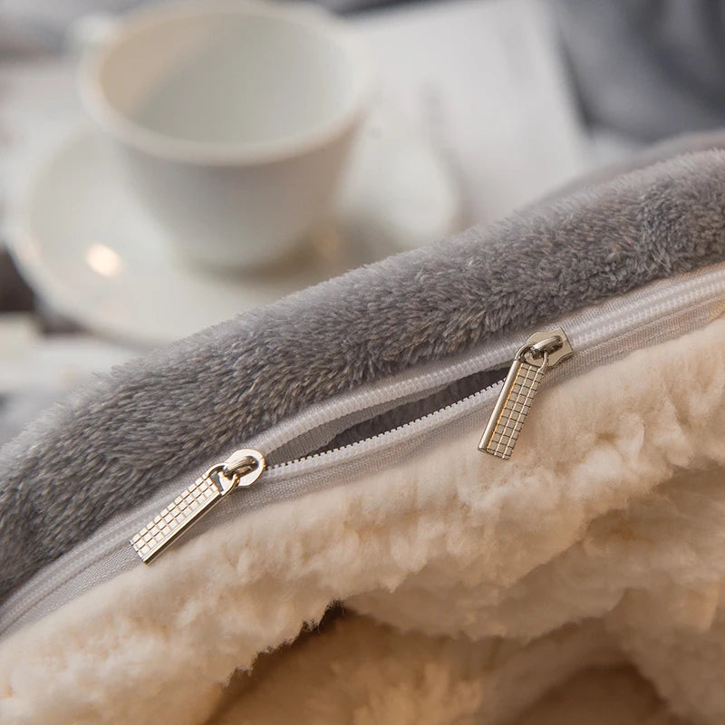 couette Grise chaude details doublure