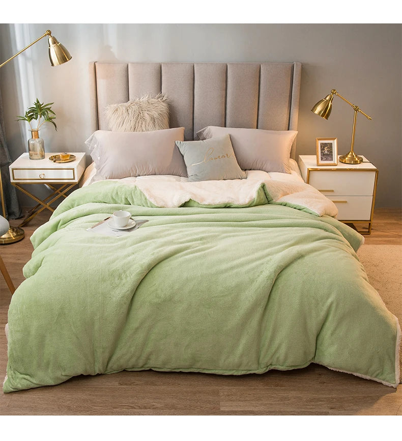 couette_verte_sur lit