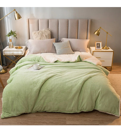 couette_verte_sur lit