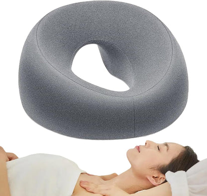 oreiller-ergonomique-face-vers-bas-gris-massage