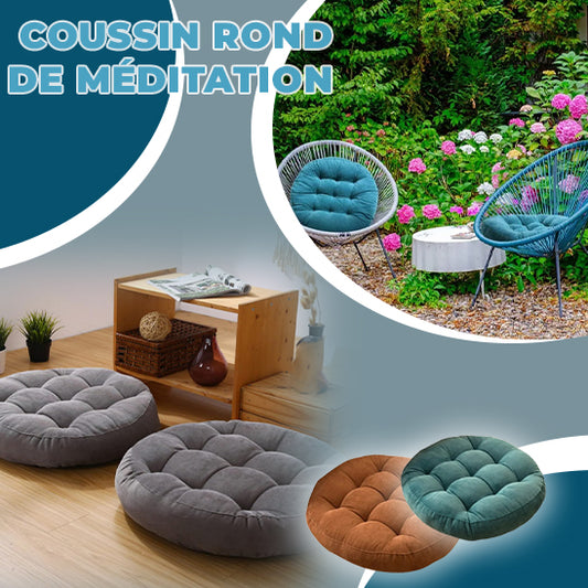 Coussin rond de sol de meditation ideal pour vos seances de yoga