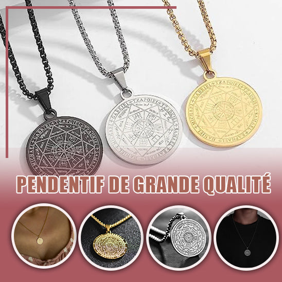 Collier avec pendentif homme | Sceau des 7 archanges