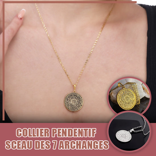 Collier avec pendentif homme | Sceau des 7 archanges