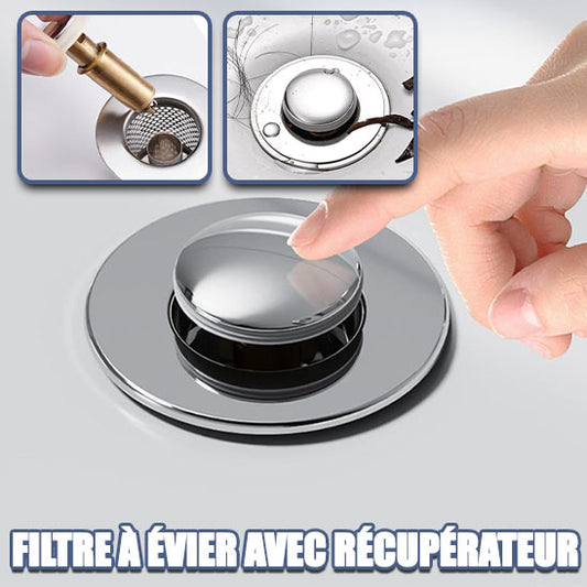 Filtre d'évier avec récupérateur