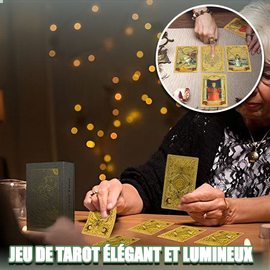 Jeu de tarot Light Seers dans une boîte, cartes de tarot classiques pour débutants (vert doré) The Light Seers Tarot Jeu de tarot Light Seers dans une boîte, cartes de tarot classiques pour débutants (vert doré) The Light Seers Tarot