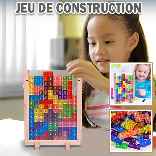 Jeux d'empilement 3D Jouets Montessori style TETRIS™ - CAP OCEAN BIEN-ETRE