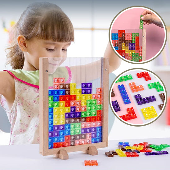 Jeux d'empilement 3D Jouets Montessori style TETRIS™ - CAP OCEAN BIEN-ETRE