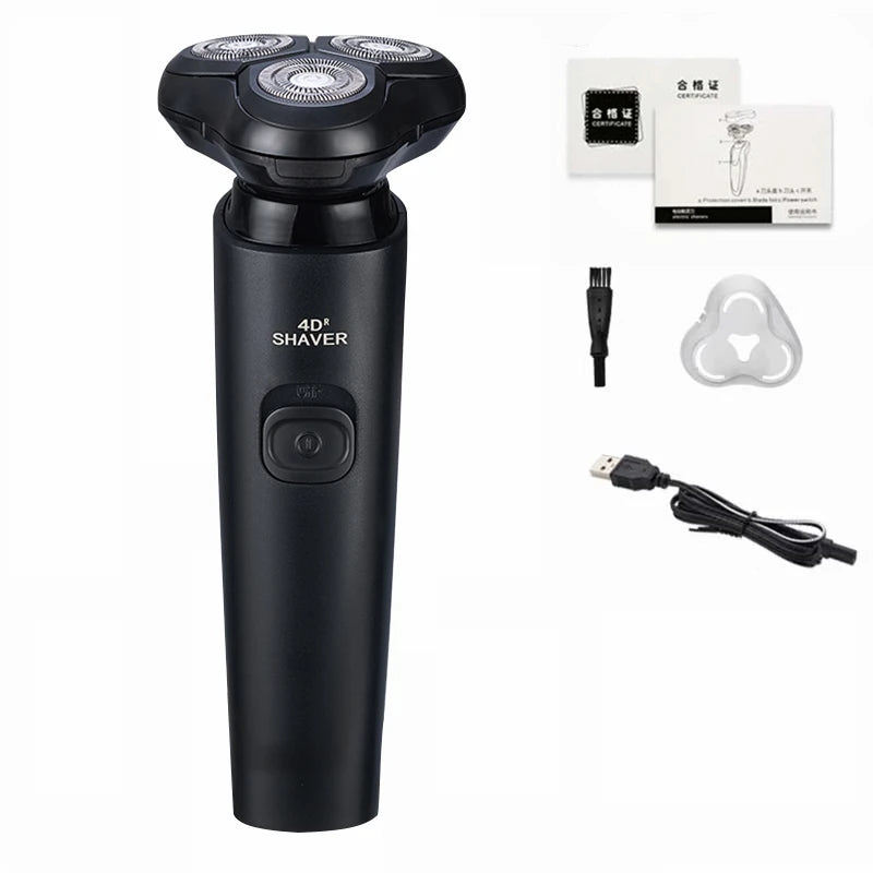 rasoir_electrique_homme_shaver noir accessoires 