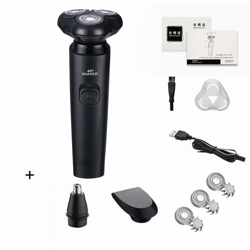 rasoir_electrique_homme_shaver noir accessoires lames