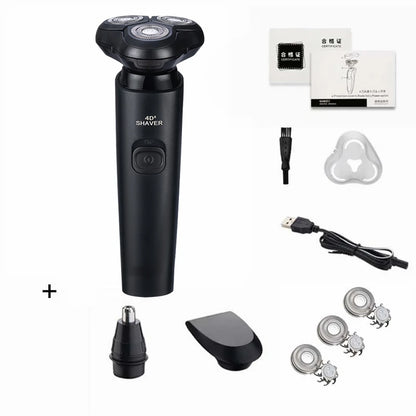 rasoir_electrique_homme_shaver noir accessoires lames