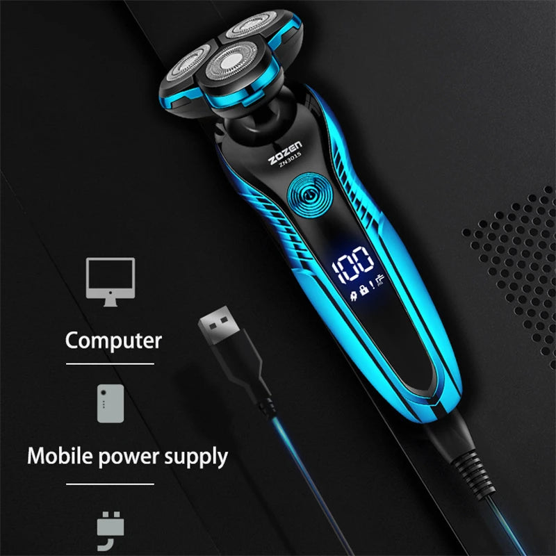 rasoir_electrique_homme_zozen connectivité