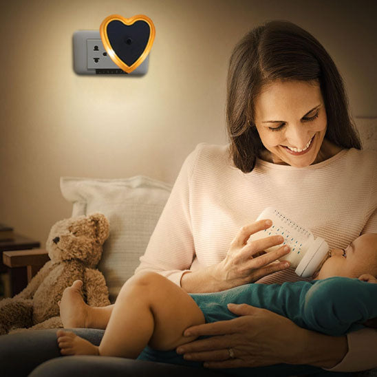 veilleuse-chambre-enfant-coeur-jaune-maman-bebe