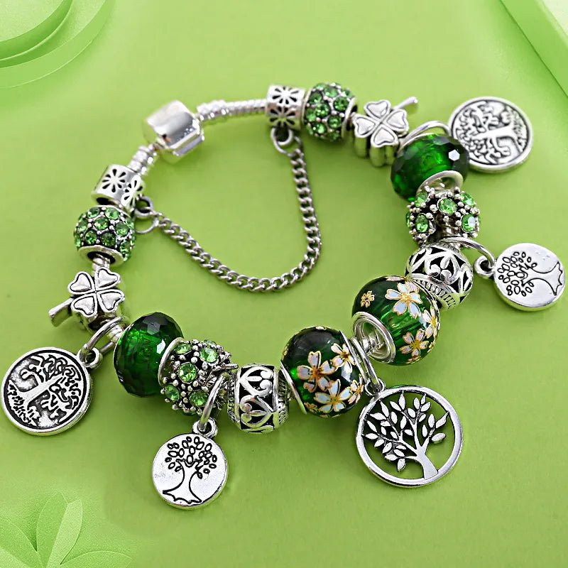 Bracelet Arbre de vie Vert - CAP OCEAN BIEN-ETRE