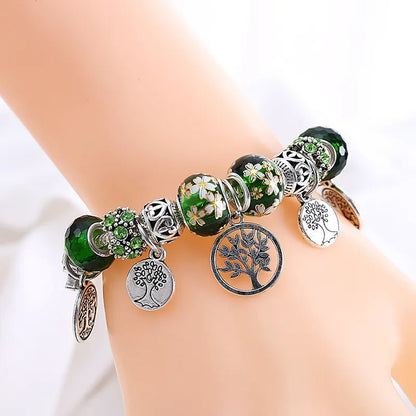 Bracelet Arbre de vie Vert - CAP OCEAN BIEN-ETRE