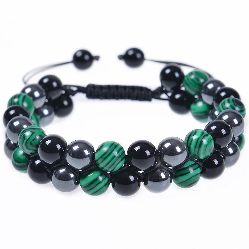 Bracelet de méditation en perles de pierre des 7 chakras, cristal de guérison, Double couche, pierres précieuses naturelles, perles d'anxiété pour femmes - CAP OCEAN BIEN-ETRE