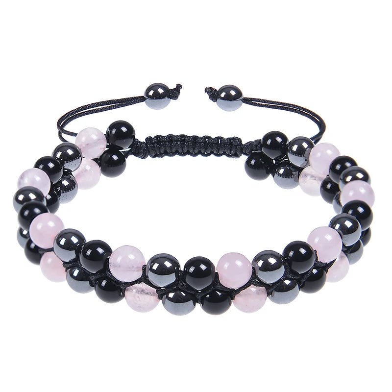 Bracelet de méditation en perles de pierre des 7 chakras, cristal de guérison, Double couche, pierres précieuses naturelles, perles d'anxiété pour femmes - CAP OCEAN BIEN-ETRE