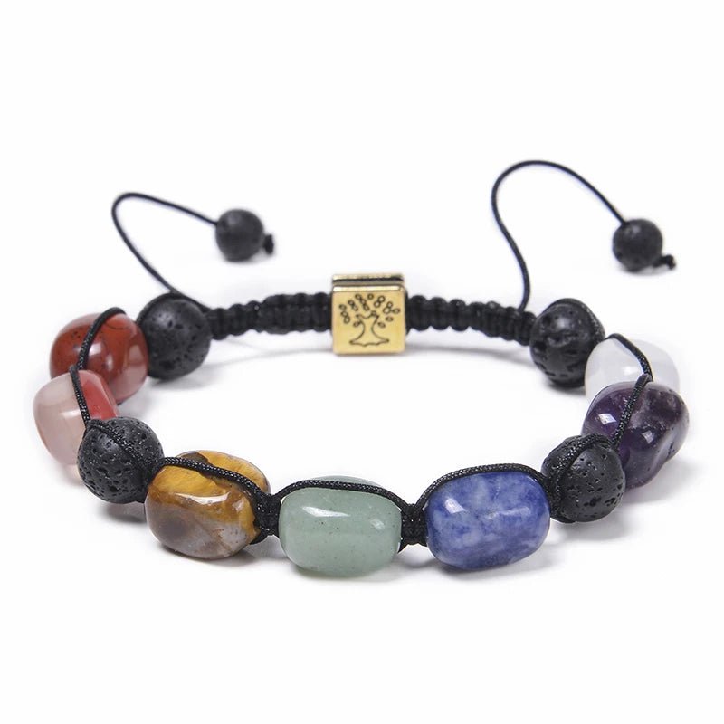 Bracelet de méditation en perles de pierre des 7 chakras, cristal de guérison, Double couche, pierres précieuses naturelles, perles d'anxiété pour femmes - CAP OCEAN BIEN-ETRE