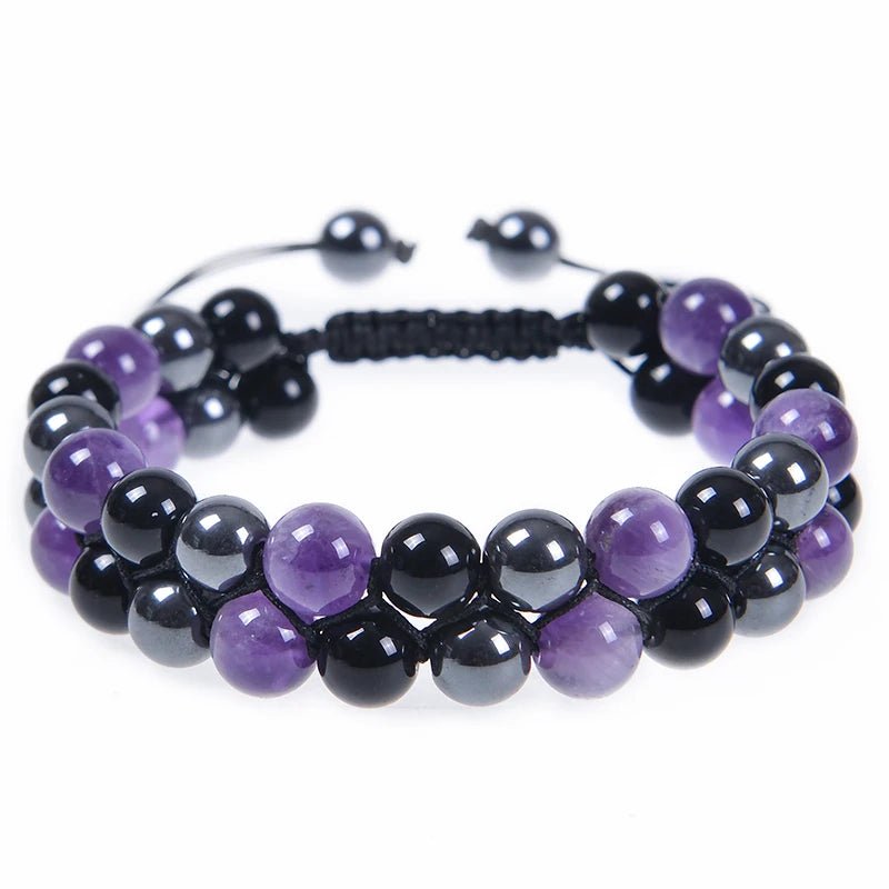 Bracelet de méditation en perles de pierre des 7 chakras, cristal de guérison, Double couche, pierres précieuses naturelles, perles d'anxiété pour femmes - CAP OCEAN BIEN-ETRE