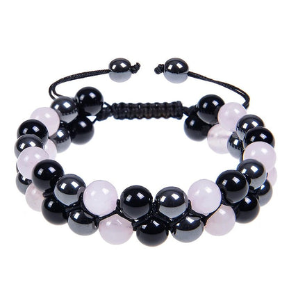 Bracelet de méditation en perles de pierre des 7 chakras, cristal de guérison, Double couche, pierres précieuses naturelles, perles d'anxiété pour femmes - CAP OCEAN BIEN-ETRE