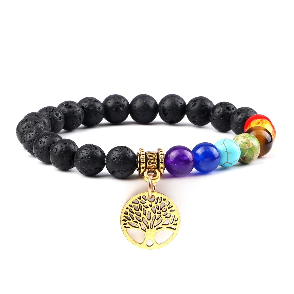 Bracelets d'arbre de vie des 7 chakras, pierre naturelle, Reiki, perles d'énergie de guérison, Bracelets de Yoga pour femmes et hommes, bijoux de méditation, cadeau, tendance - CAP OCEAN BIEN-ETRE