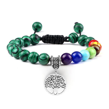 Bracelets d'arbre de vie des 7 chakras, pierre naturelle, Reiki, perles d'énergie de guérison, Bracelets de Yoga pour femmes et hommes, bijoux de méditation, cadeau, tendance - CAP OCEAN BIEN-ETRE