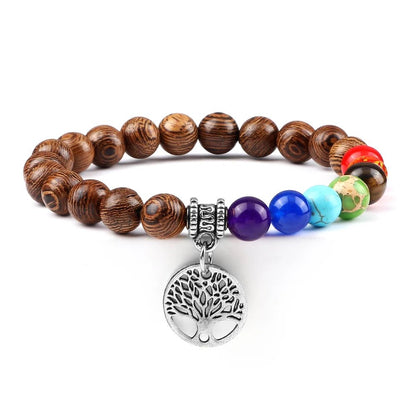 Bracelets d'arbre de vie des 7 chakras, pierre naturelle, Reiki, perles d'énergie de guérison, Bracelets de Yoga pour femmes et hommes, bijoux de méditation, cadeau, tendance - CAP OCEAN BIEN-ETRE