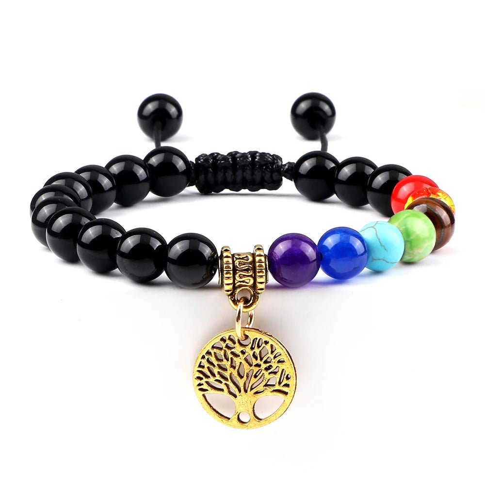 Bracelets d'arbre de vie des 7 chakras, pierre naturelle, Reiki, perles d'énergie de guérison, Bracelets de Yoga pour femmes et hommes, bijoux de méditation, cadeau, tendance - CAP OCEAN BIEN-ETRE