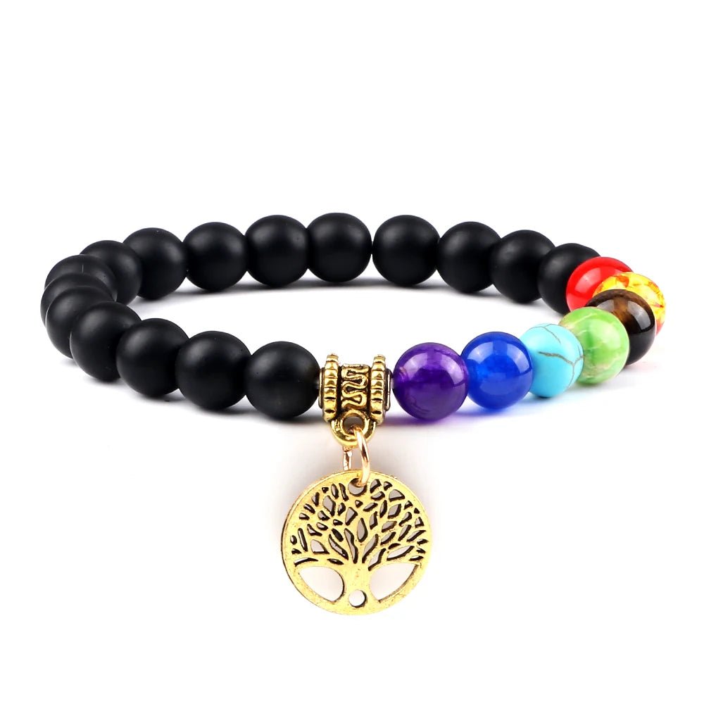 Bracelets d'arbre de vie des 7 chakras, pierre naturelle, Reiki, perles d'énergie de guérison, Bracelets de Yoga pour femmes et hommes, bijoux de méditation, cadeau, tendance - CAP OCEAN BIEN-ETRE