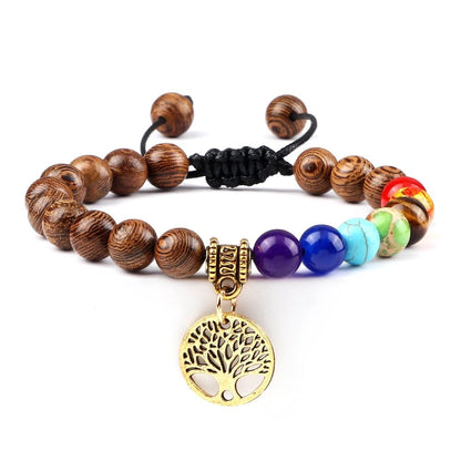 Bracelets d'arbre de vie des 7 chakras, pierre naturelle, Reiki, perles d'énergie de guérison, Bracelets de Yoga pour femmes et hommes, bijoux de méditation, cadeau, tendance - CAP OCEAN BIEN-ETRE