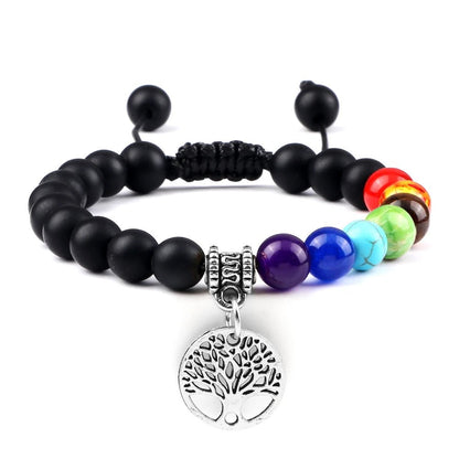 Bracelets d'arbre de vie des 7 chakras, pierre naturelle, Reiki, perles d'énergie de guérison, Bracelets de Yoga pour femmes et hommes, bijoux de méditation, cadeau, tendance - CAP OCEAN BIEN-ETRE