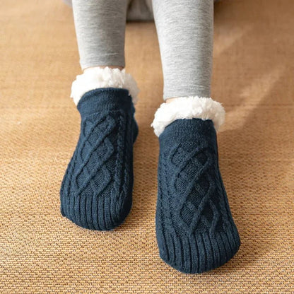 Chaussettes thermiques antidérapantes pour hommes, courtes et chaudes, en coton épais, pour dormir à la maison, poignée douce, chaussettes de sol pelucheuses, nouvelle collection 2024 - CAP OCEAN BIEN-ETRE