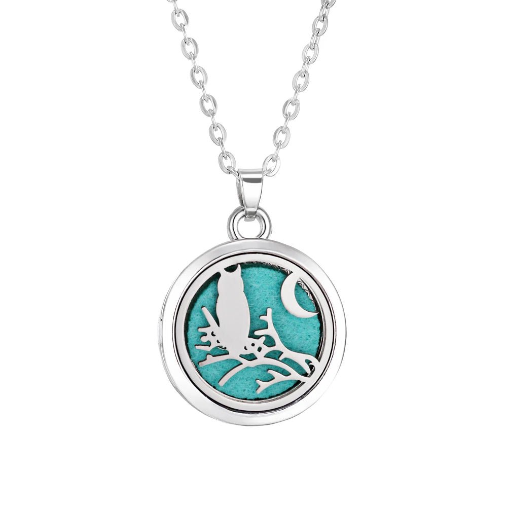 Collier d'aromathérapie arbre de vie, diffuseur d'huile essentielle de parfum, médaillon en alliage d'acier inoxydable, pendentif diffuseur d'arôme - CAP OCEAN BIEN-ETRE