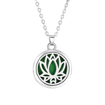 Collier d'aromathérapie arbre de vie, diffuseur d'huile essentielle de parfum, médaillon en alliage d'acier inoxydable, pendentif diffuseur d'arôme - CAP OCEAN BIEN-ETRE