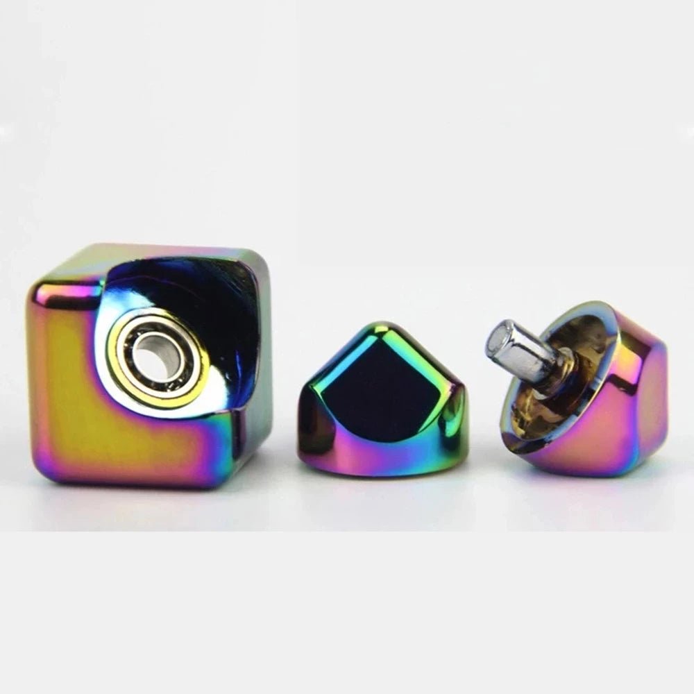 Cube en métal Spinner du bout des doigts décompression toupies Anti-anxiété jouets main Fidget Spinner Vent jouets Flipo Flip pour les enfants - CAP OCEAN BIEN-ETRE