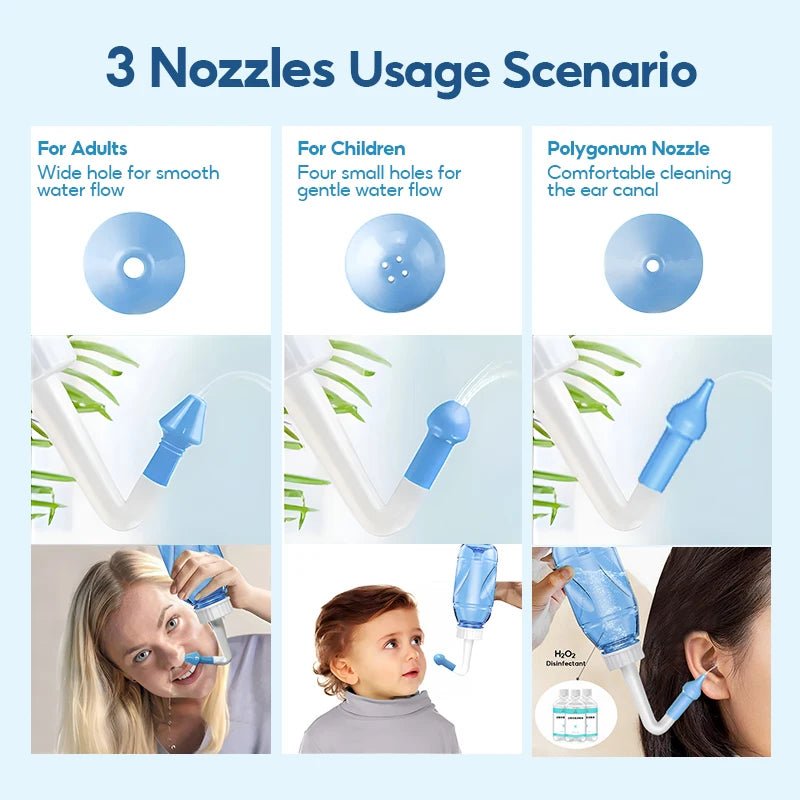 Dr. isla nettoyant pour le nez, irrigateur Nasal, bouteille de rinçage, protection du nez, évite la rhinite allergique, adultes et enfants, Pot Neti 300ML - CAP OCEAN BIEN-ETRE